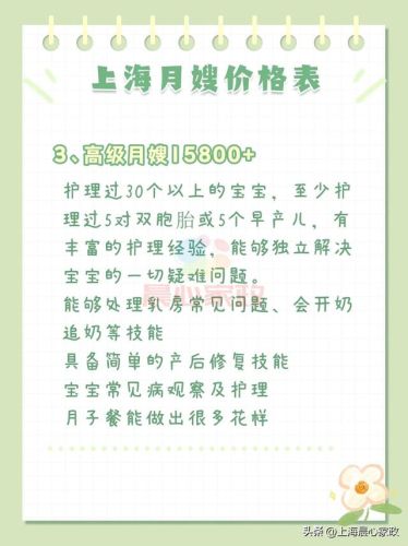 松江月嫂排名前十(5万上海月嫂)插图1