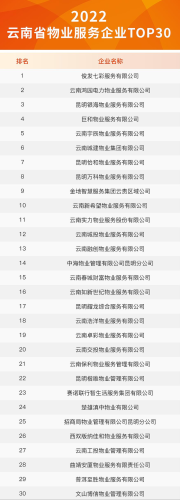 云南排名前十物业企业(昆明物业公司排名100)插图