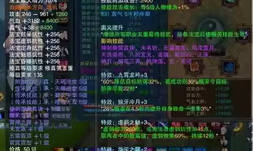诛仙2法宝阵容搭配图表插图