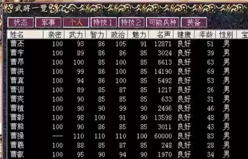 三国志7武将技能分析，三国志7最强技能