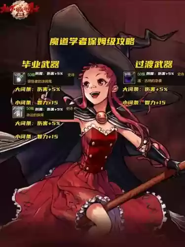 起源版本魔道学者装备选择，魔道起源手游角色怎么升级插图1